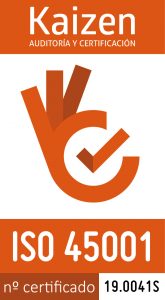 Logo Kaizen 45001. Certificado 19.0041S
