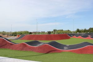 Sergio Mantecón realizando pruebas en el pump track